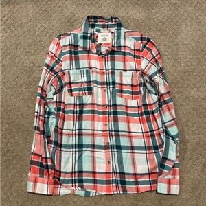Sonoma Women’s Plaid Button Down Flannel Shirt